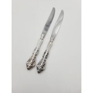 Oneida MICHELANGELO CUBE Heirloom Stainless Flatware Dinner Knives Set of 2